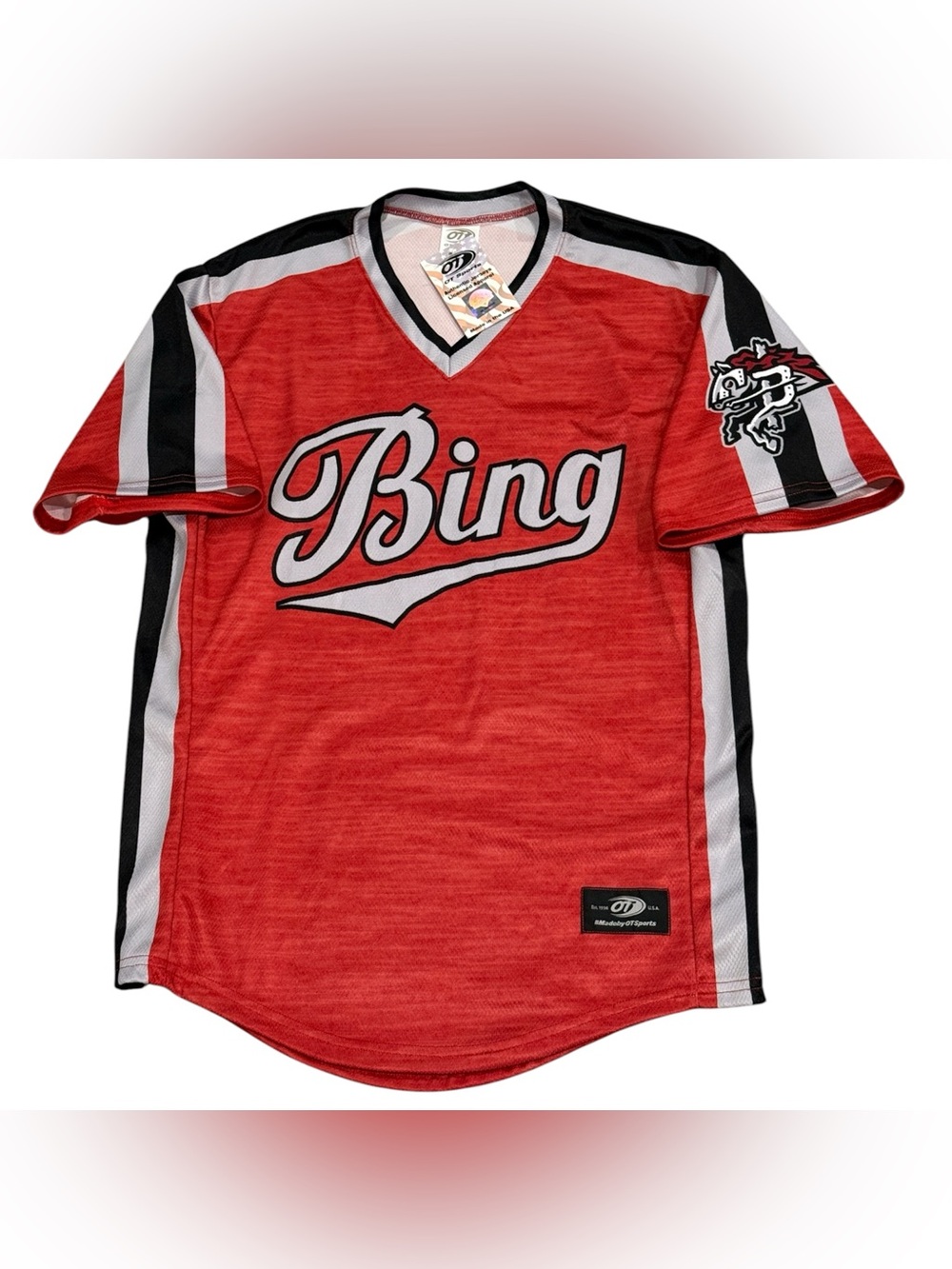 NEW Binghamton Rumble Ponies MiLB Red Minor League Baseball Jersey Mens Small